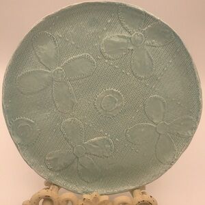 Set/2 Bella Vita Fortunata Blue‎ Floral Ceramic Serving 11" Plates Made in Italy